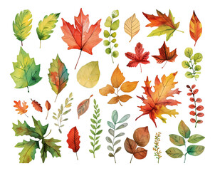 Autumn plant-themed sticker cutout