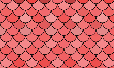 Scale Fish coral background. Pattern skin fish. Scaled dragon underwater sea texture. Shape print snake. Fish scale element. © Tanita
