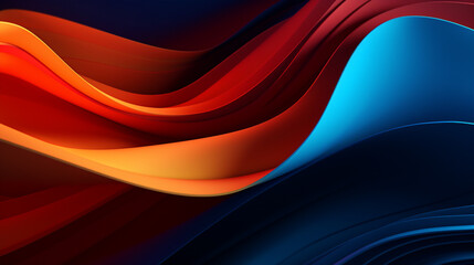 Obraz premium Abstract multicolor waves wallpaper - ai generative