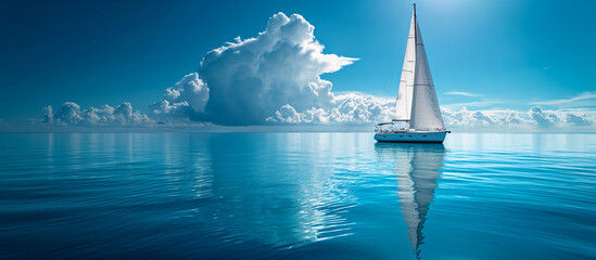 A person sailing a boat and enjoying the sea	