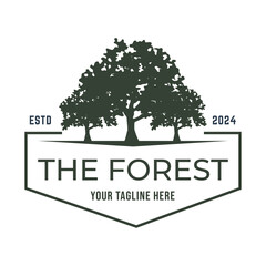 Fototapeta premium Tree logo design. Pine forest logo vector illustration