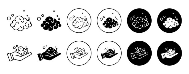 Foam vector icon set collection. Foam Outline flat Icon.