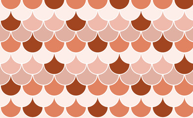 Scale Fish coral background. Pattern skin fish. Scaled dragon underwater sea texture. Shape print snake. Fish scale element. © Tanita