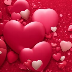 Valentine's Day Love and Romance Hearts Vector Illustration Decoration