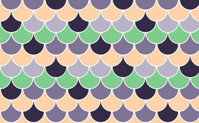 Scale Fish unicorn vivid background. Pattern skin fish. Scaled dragon underwater sea texture. Shape print snake. Fish scale element. © Tanita