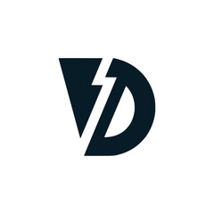 letter VD logo 2 vector illustration template design