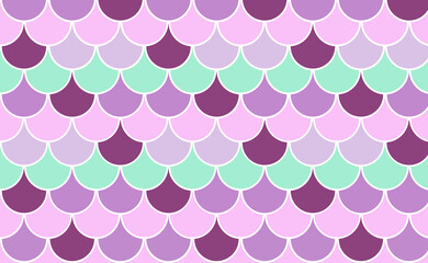 Scale Fish unicorn vivid background. Pattern skin fish. Scaled dragon underwater sea texture. Shape print snake. Fish scale element. © Tanita