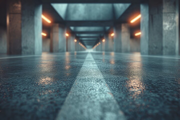Low angle shot of an empty concrete structure - obrazy, fototapety, plakaty