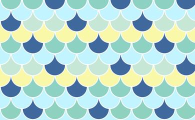 Scale Fish blue background. Pattern skin fish. Scaled dragon underwater sea texture. Shape print snake. Fish scale element.