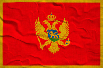 National flag  of Montenegro. Background  with flag  of Montenegro