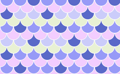 Scale Fish unicorn vivid background. Pattern skin fish. Scaled dragon underwater sea texture. Shape print snake. Fish scale element. © Tanita