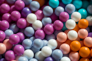 There were piles of colorful beads.