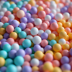 Fototapeta na wymiar There were piles of colorful beads.