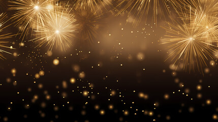 Fototapeta premium Beautiful fireworks background at night for holiday decoration