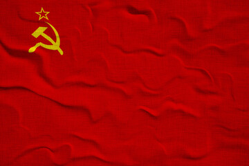 National flag  of Soviet Union. Background  with flag  of Soviet Union