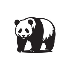 Mystic Meanderings: A Collection of Bear Cat Silhouettes Embarking on Enchanting Journeys Through Nature's Realm - Bear Cat Illustration - Bear Cat Vector - Cute Animal Vector
