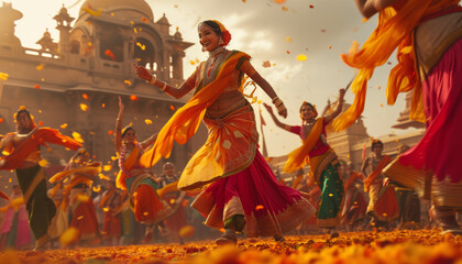 Obraz na płótnie Canvas Gudi Padwa Marathi New Year Indian holiday