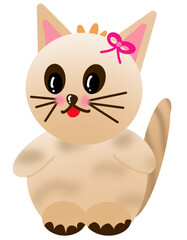 pink bow tie cat