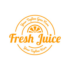 Fruit juice logo. Fresh drink logo.