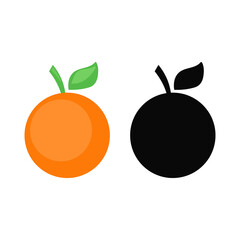 lemon or orange. Simple icon on white background