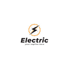 vector illustration of electric logo design template with creative idea