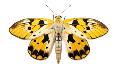 Striped Insect: Tiger Moth isolated on transparent Background