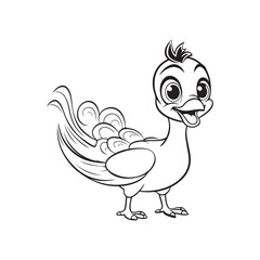 Peacock Cartoon Vector Images