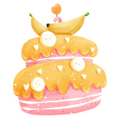 Banana Birthday Cake