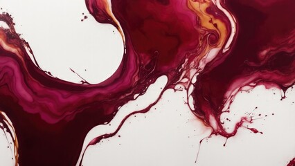 Abstract Maroon Natural luxury fluid art alcohol ink painting Background