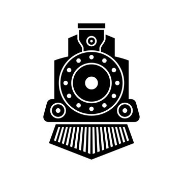 recommend clip art: Vintage Old Locomotive Engine icon or logo Design Vector