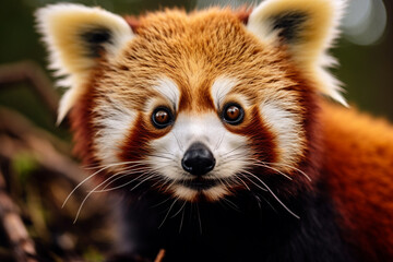 Close-up of a Red panda (Ailurus fulgens)