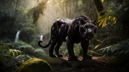 Foto op Canvas black panther in the forest © AUN STORE