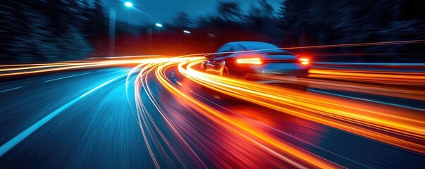 Acceleration on a night road