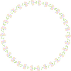 Elegant Pink Flower Frame