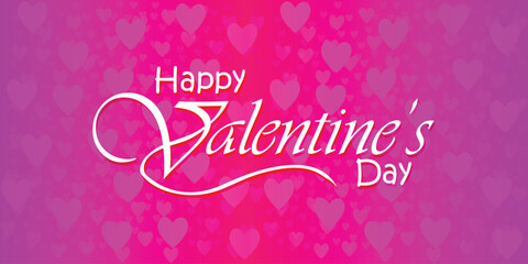 Happy valentines day. Vector banner, greeting card, flayer, poster,  with text Happy valentines day