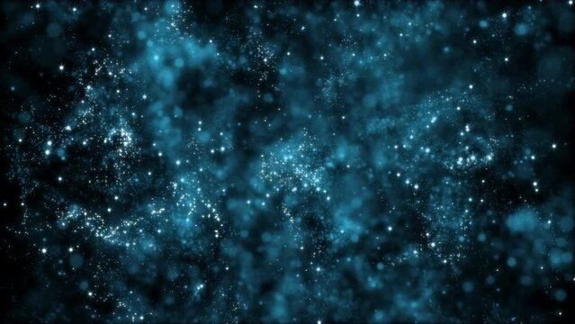 Abstract deep space glitter particles animation background