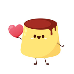 Pudding vector. symbol. pudding character design.