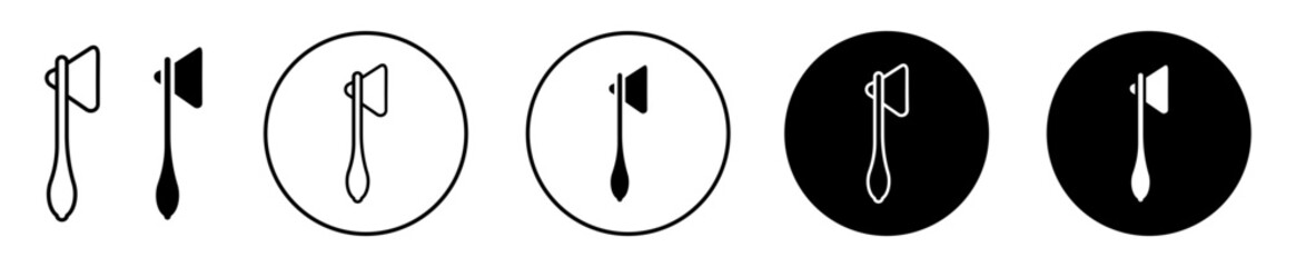 reflex hammar symbol icon sign collection in white and black - obrazy, fototapety, plakaty