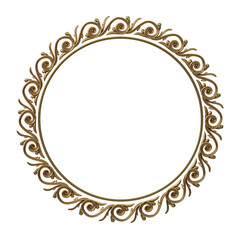 Round classical carved  frames
