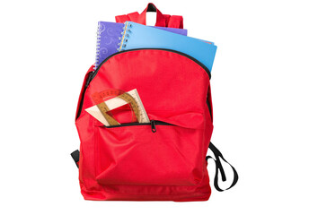 sac à dos rouge d'écolier 