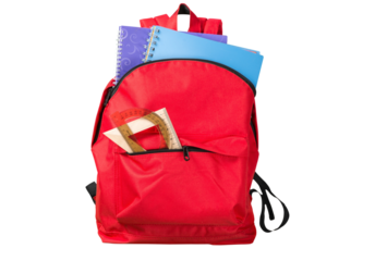 sac à dos rouge d'écolier 