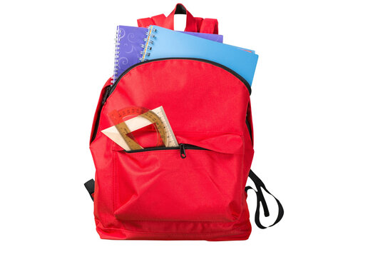 sac &agrave; dos rouge d'&eacute;colier 