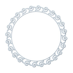 Round classical carved  frames