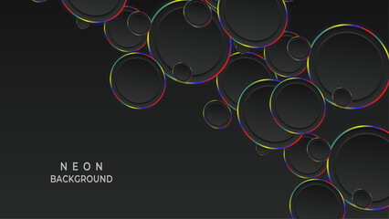 Color lights rainbow round background. Vector graphic illustration.