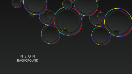 Color lights rainbow round background. Vector graphic illustration.