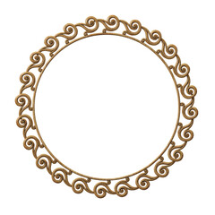 Round classical carved  frames