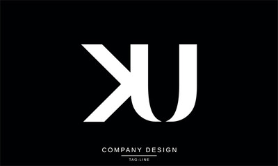 KU, UK, Abstract Letters Logo Monogram