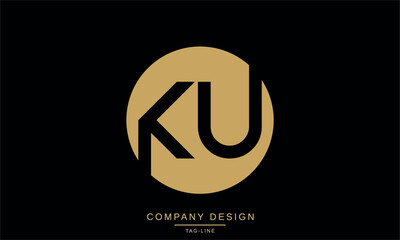 KU, UK, Abstract Letters Logo Monogram