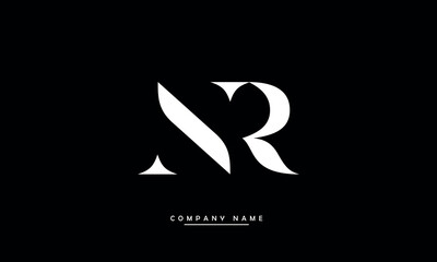 Obraz premium NR, RN, N, R Abstract Letters Logo Monogram