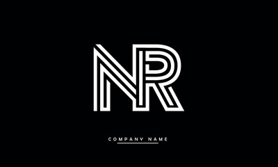 Obraz premium NR, RN, N, R Abstract Letters Logo Monogram